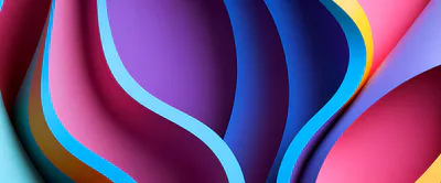 Abstract Background With Smooth Colorful Wavy Layers