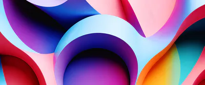 Abstract 3D Background With Colorful Curved Shapes