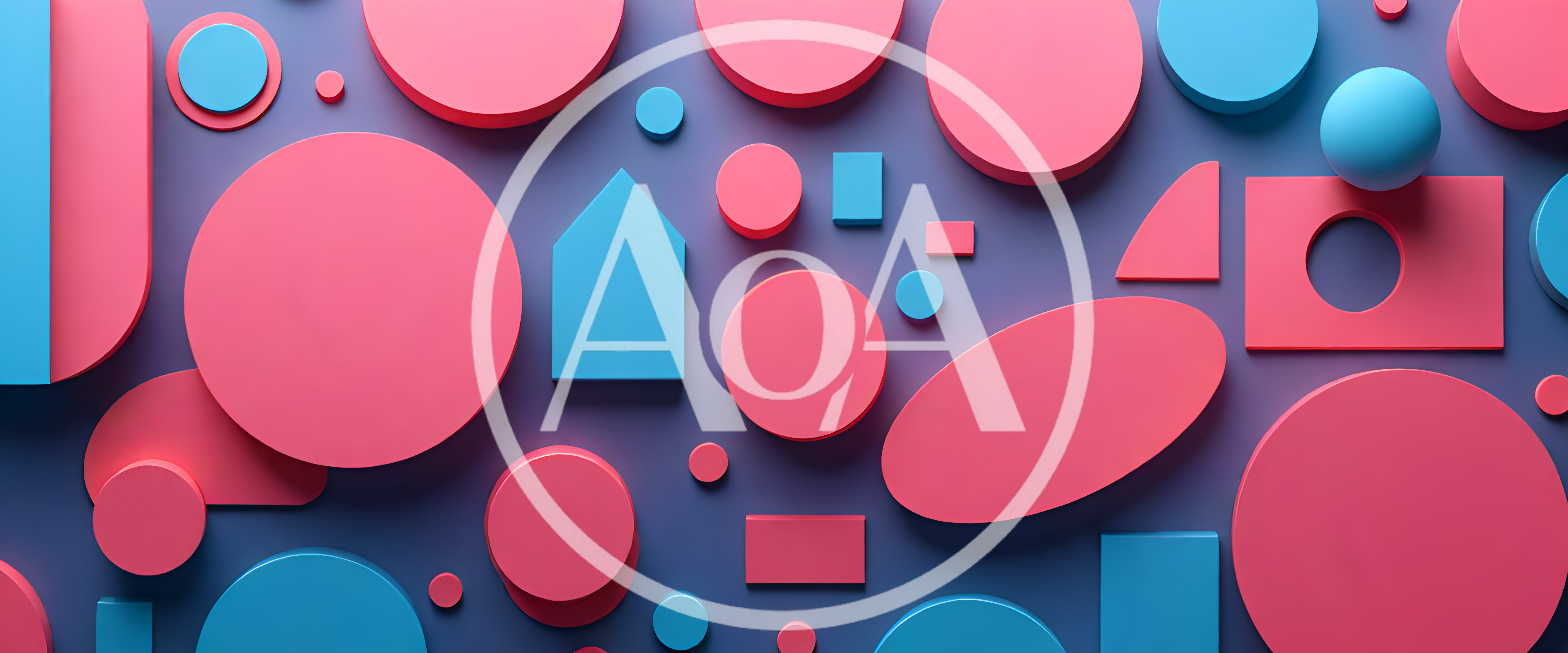 Abstract 3D Geometric Shapes Composition