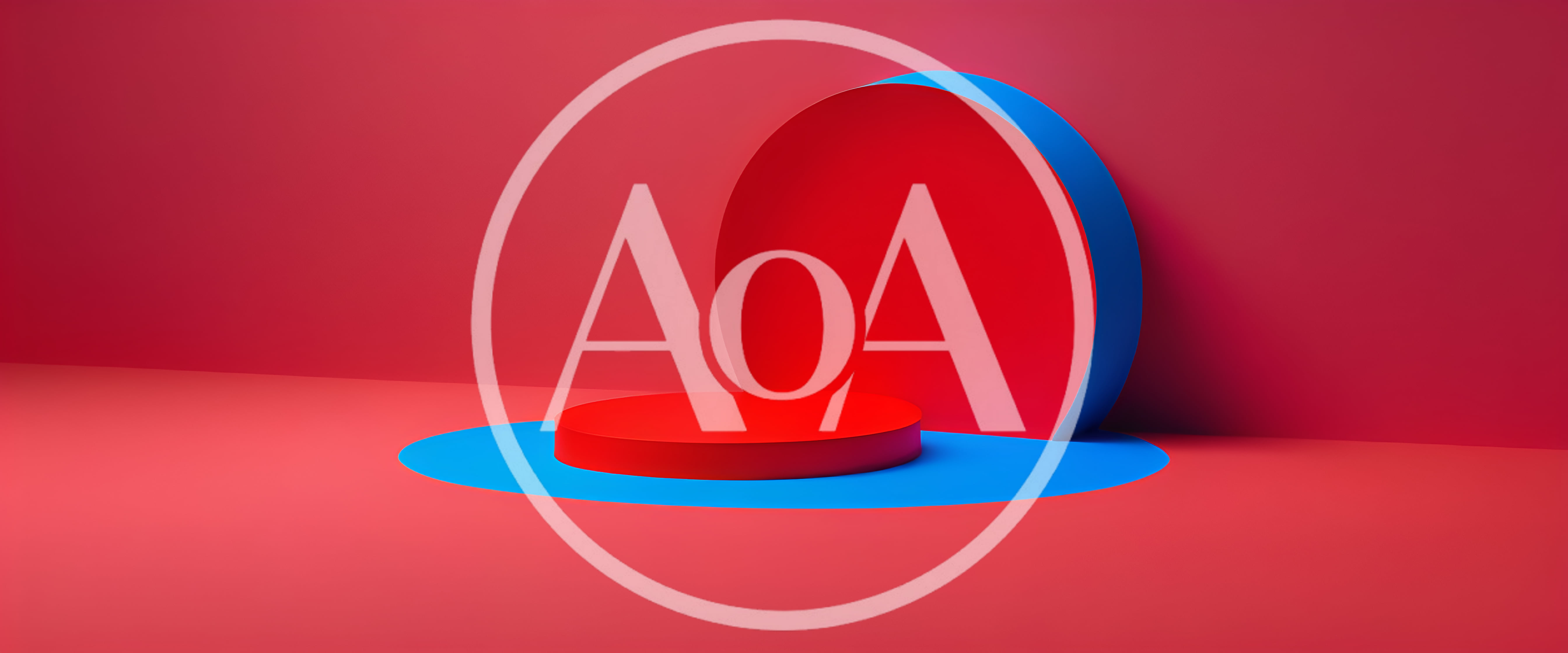 Minimalist Red And Blue 3D Product Display Podium