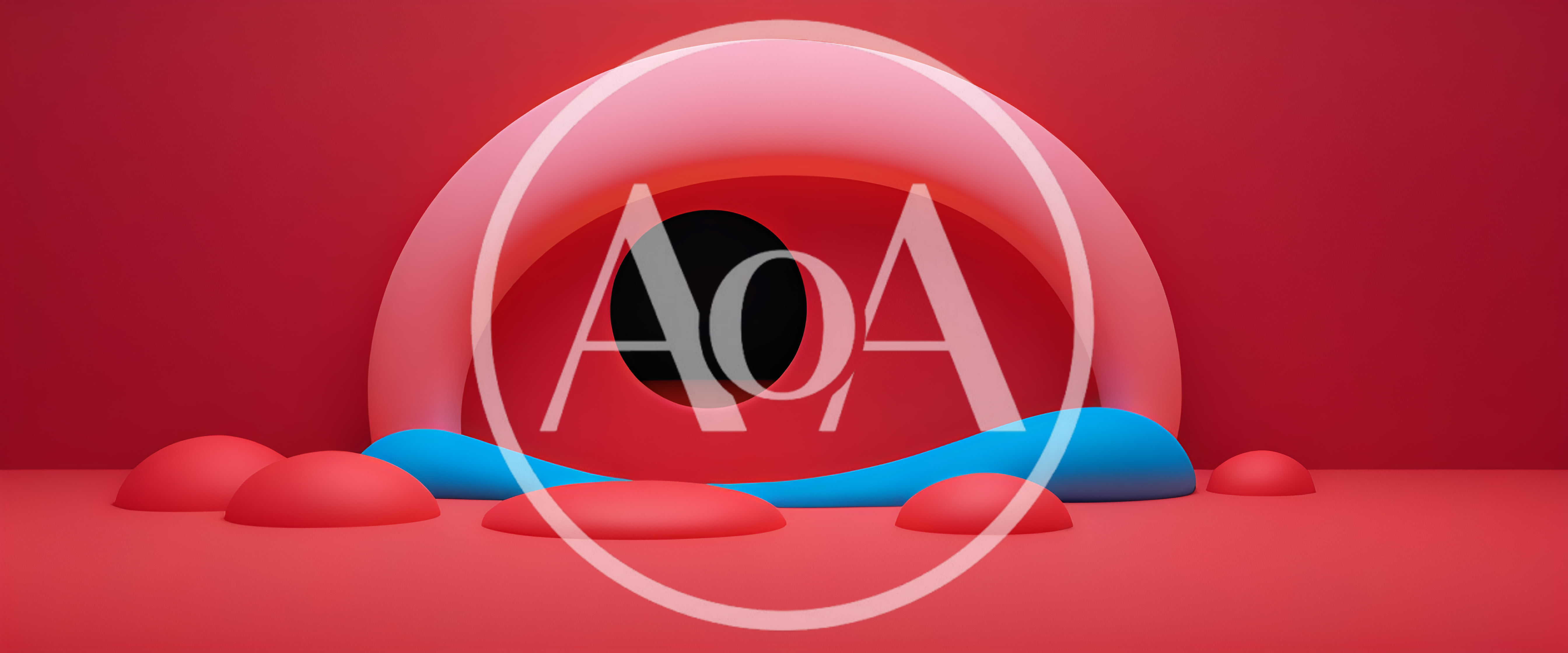 Abstract 3D Red Background With Geometric Shapes