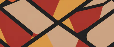 Abstract Geometric Pattern With Red And Yellow Shapes