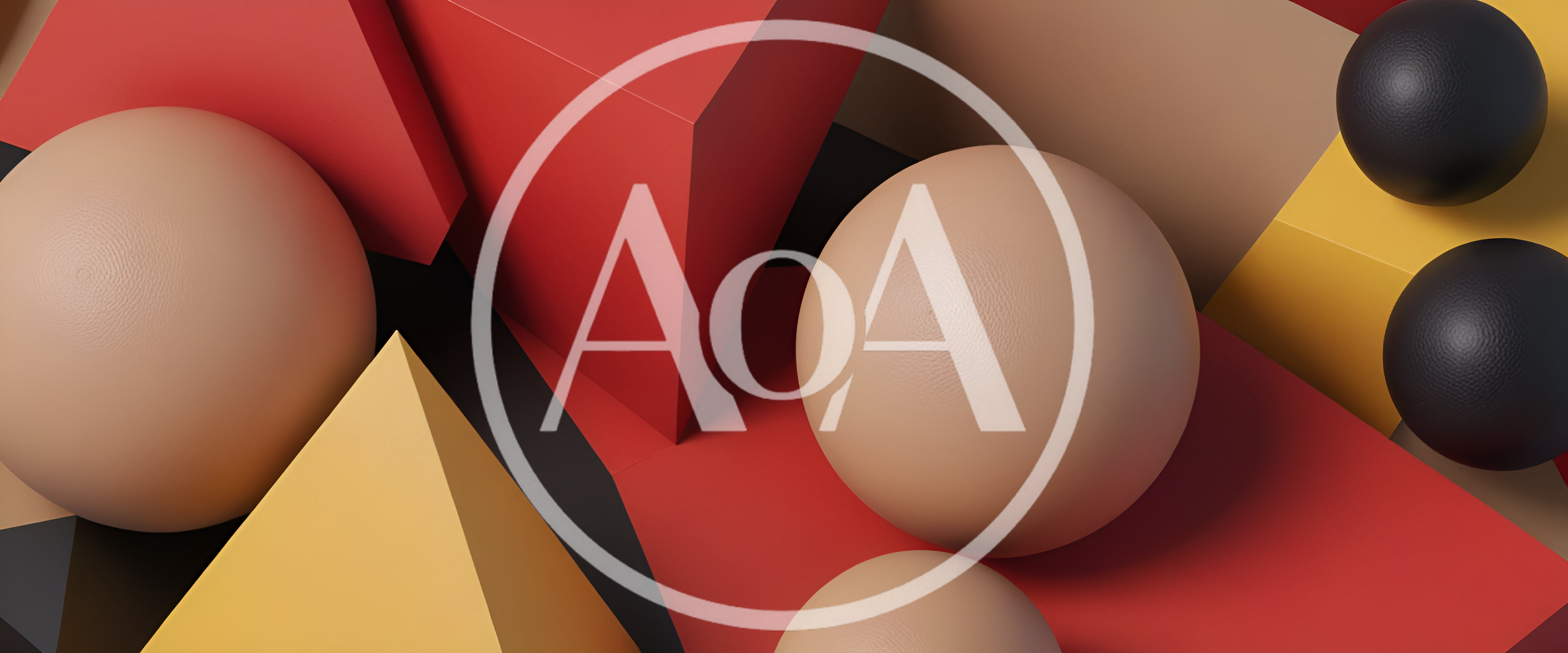 Abstract 3D Geometric Shapes Composition
