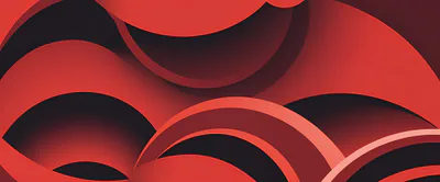 Abstract Red And Black Curved Geometric Background
