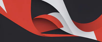Abstract Red And White Curved Graphic Background