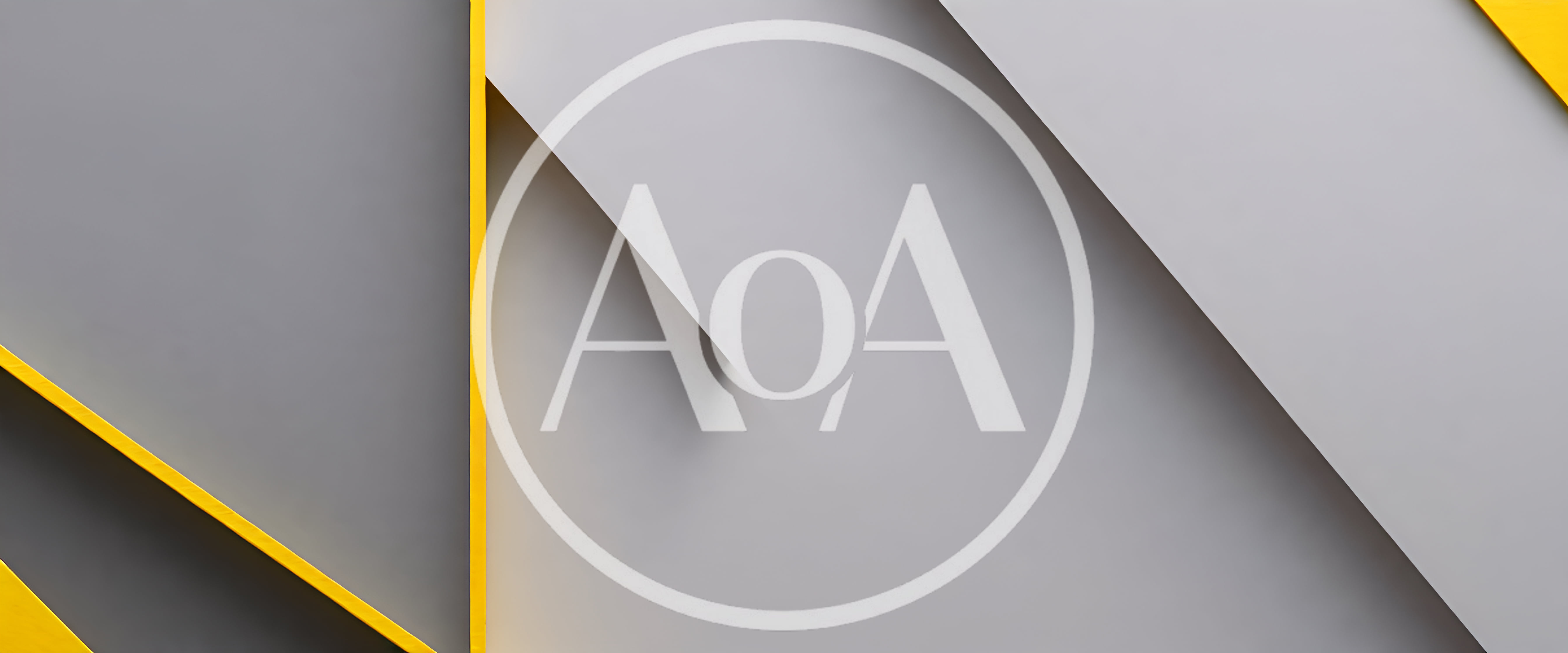 Abstract Geometric Background With Yellow Lines And Grey Panels