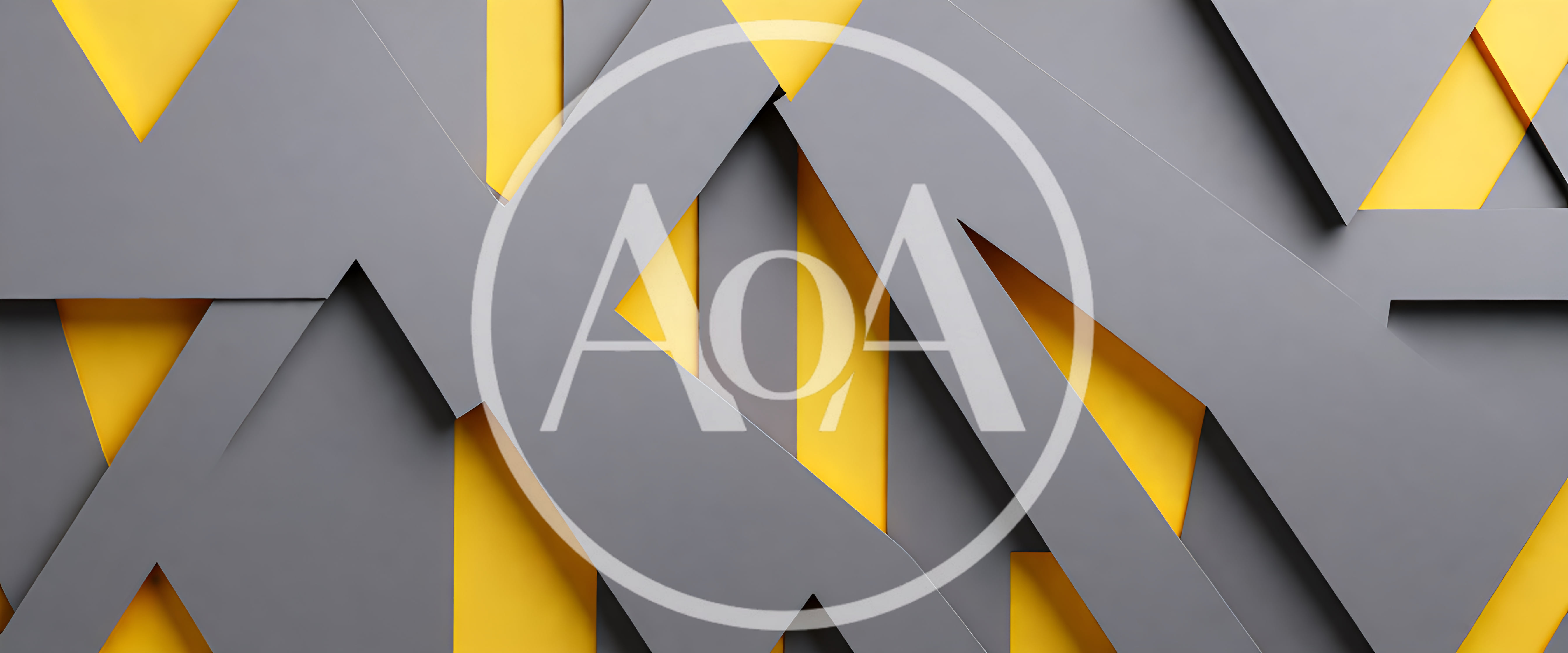 Abstract Geometric Background With Grey And Yellow Shapes