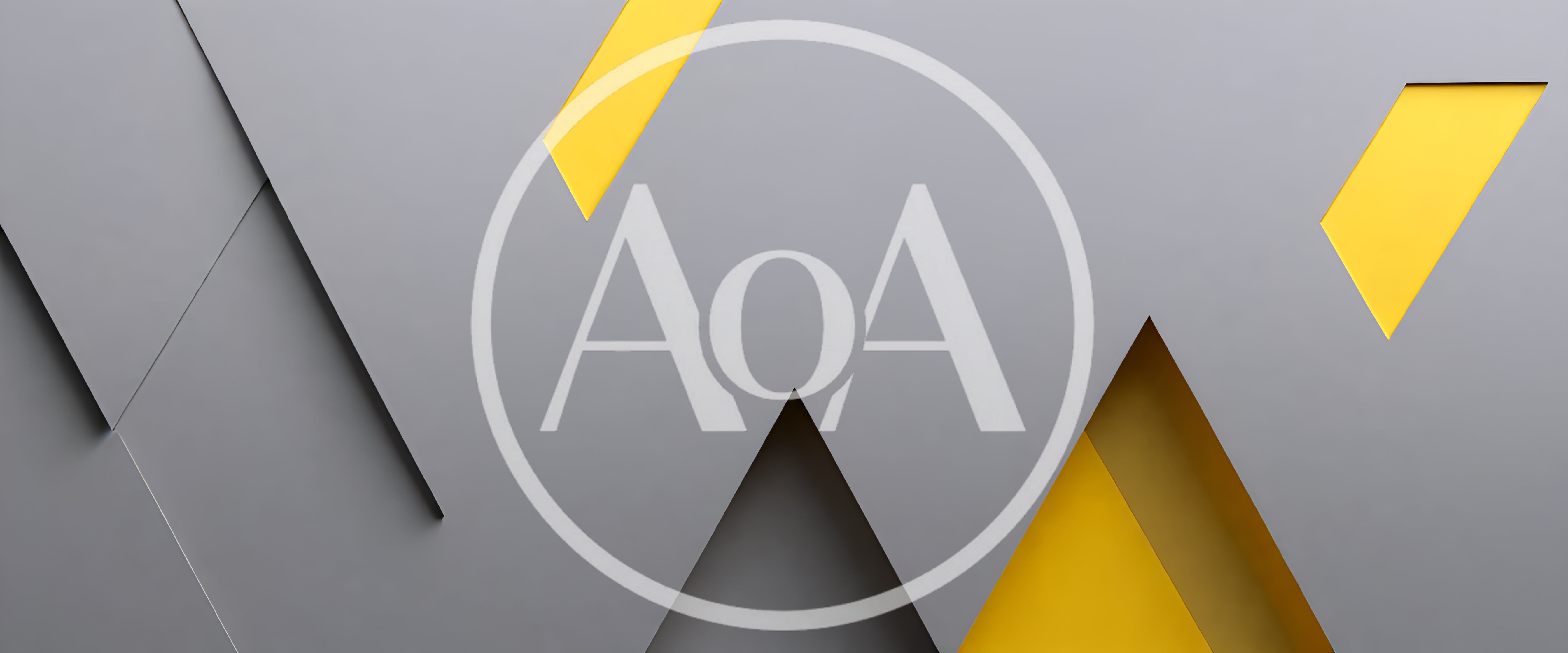 Abstract Geometric Background With Grey Panels And Yellow Accents