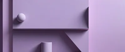 Abstract 3D Geometric Shapes In Pastel Purple