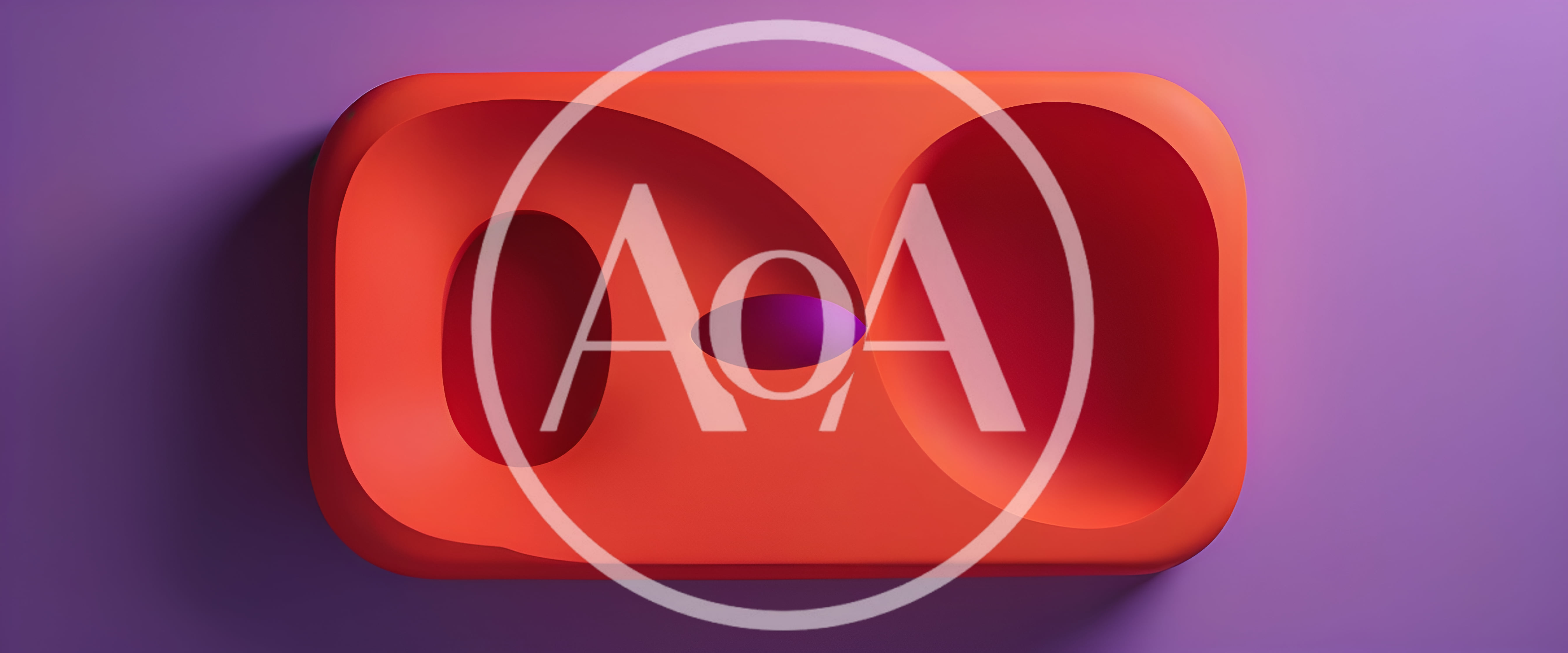 Abstract Red Geometric Object On Purple Background
