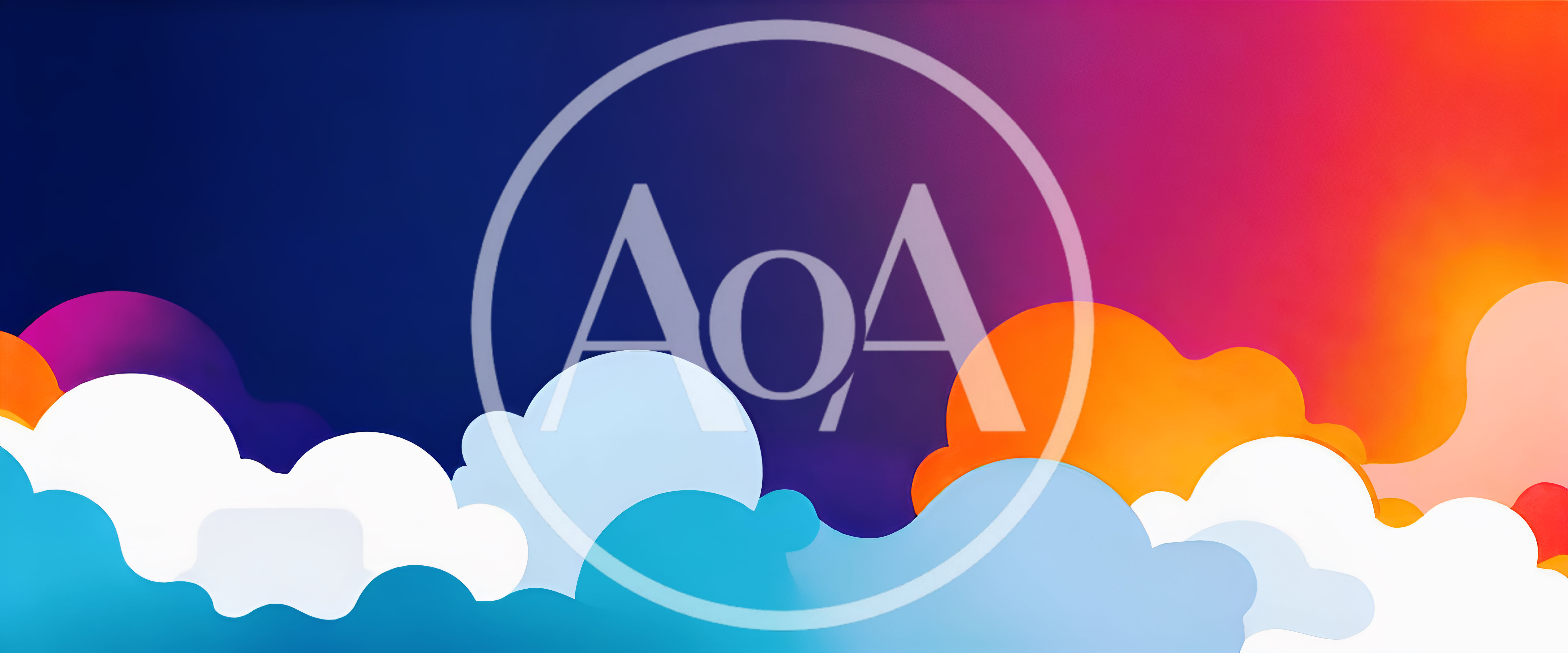Abstract Colorful Cloudscape Background With Vibrant Gradient Layers