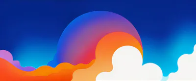 Abstract Digital Background With Vibrant Gradient Waves