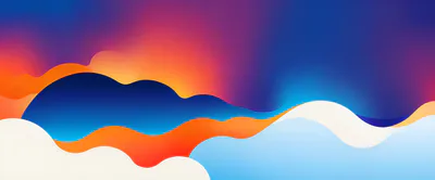 Abstract Wavy Gradient Background With Fluid Shapes