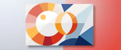 Abstract Geometric Composition With Color Wheel And Shapes