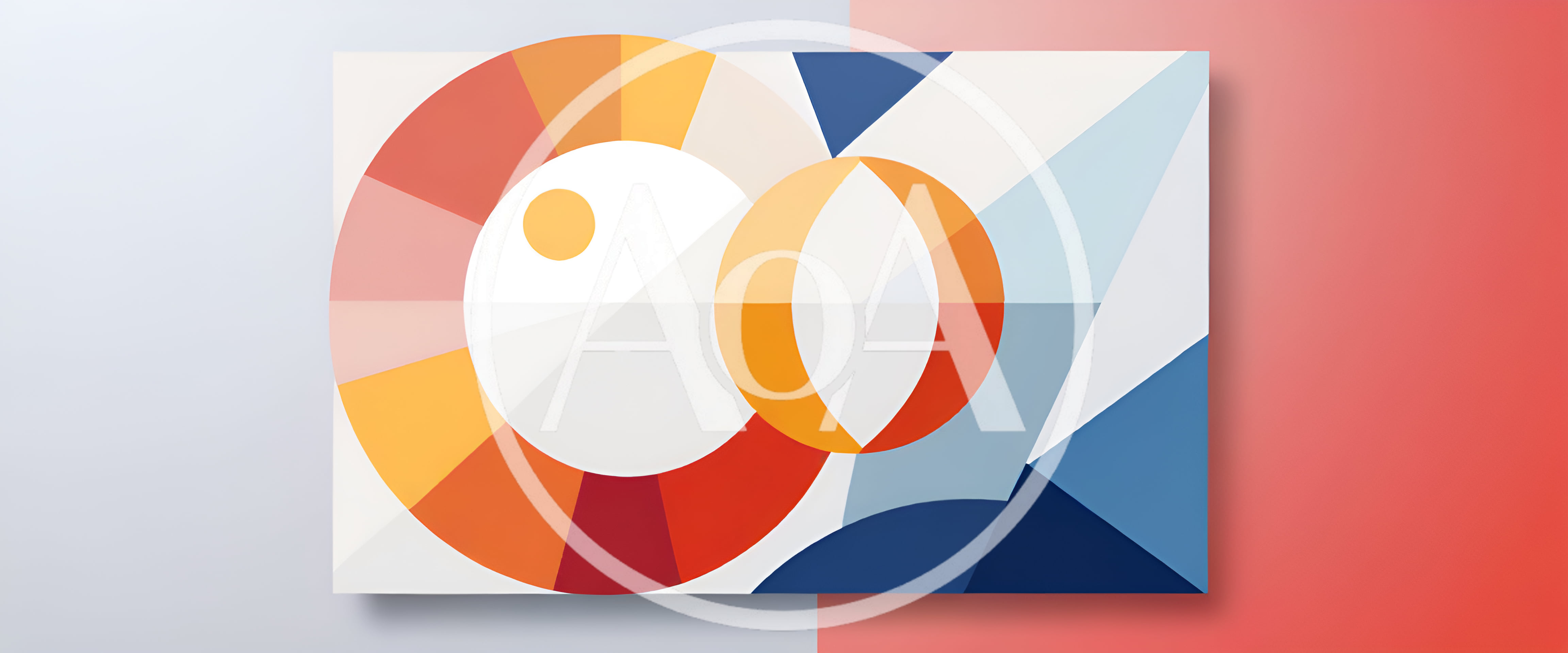 Abstract Geometric Composition With Color Wheel And Shapes