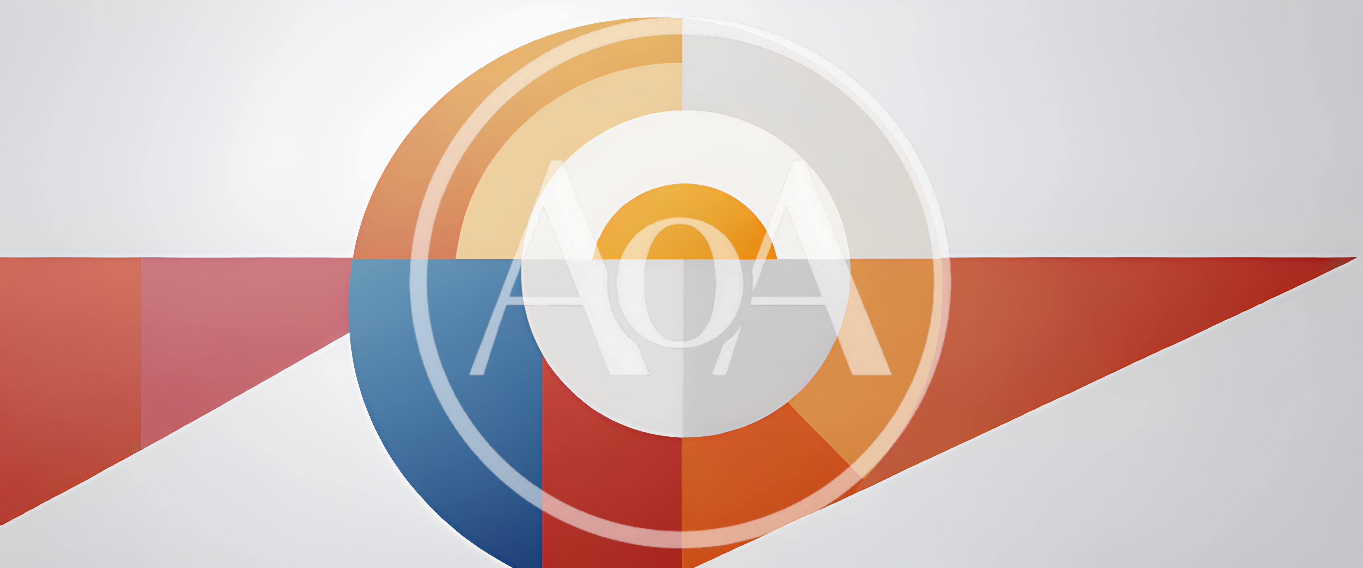 Abstract Geometric Circle Composition With Warm And Cool Tones