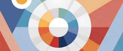 Abstract Geometric Background With Colorful Circular Color Wheel