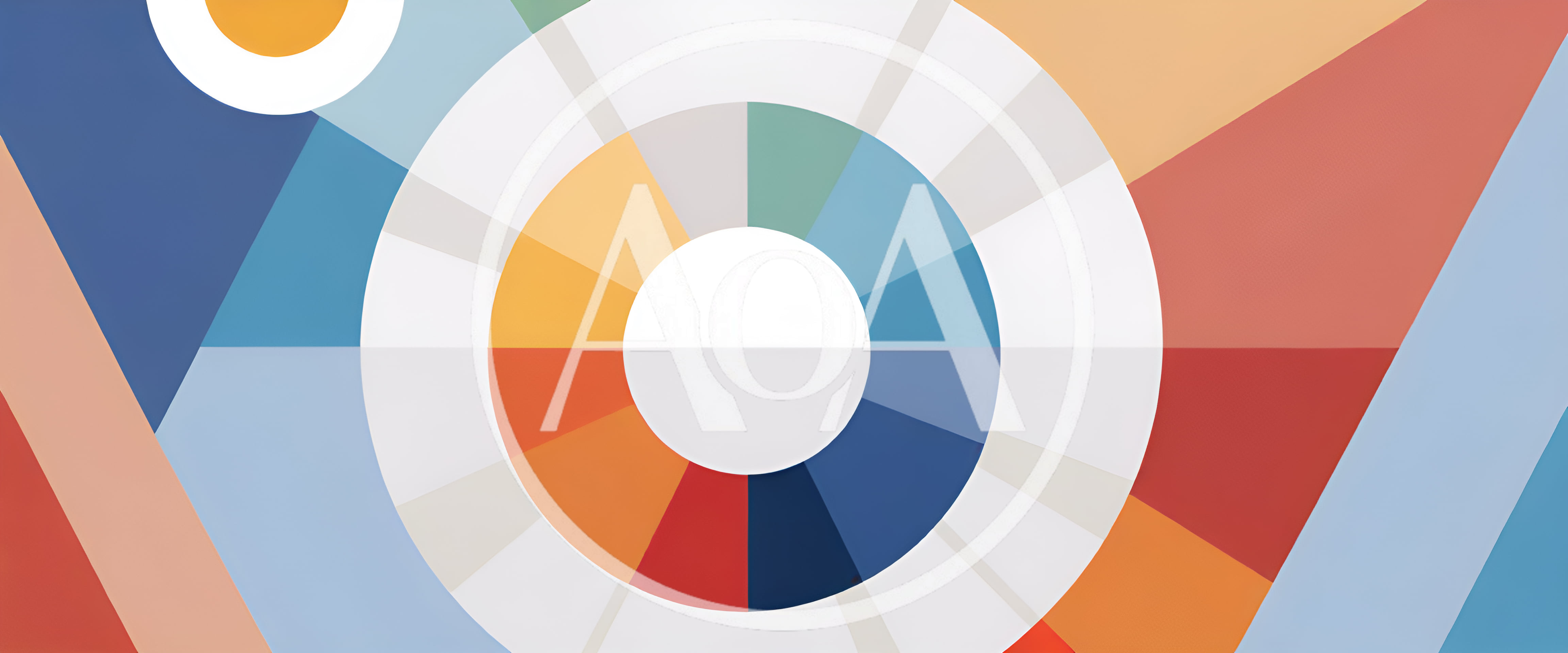 Abstract Geometric Background With Colorful Circular Color Wheel