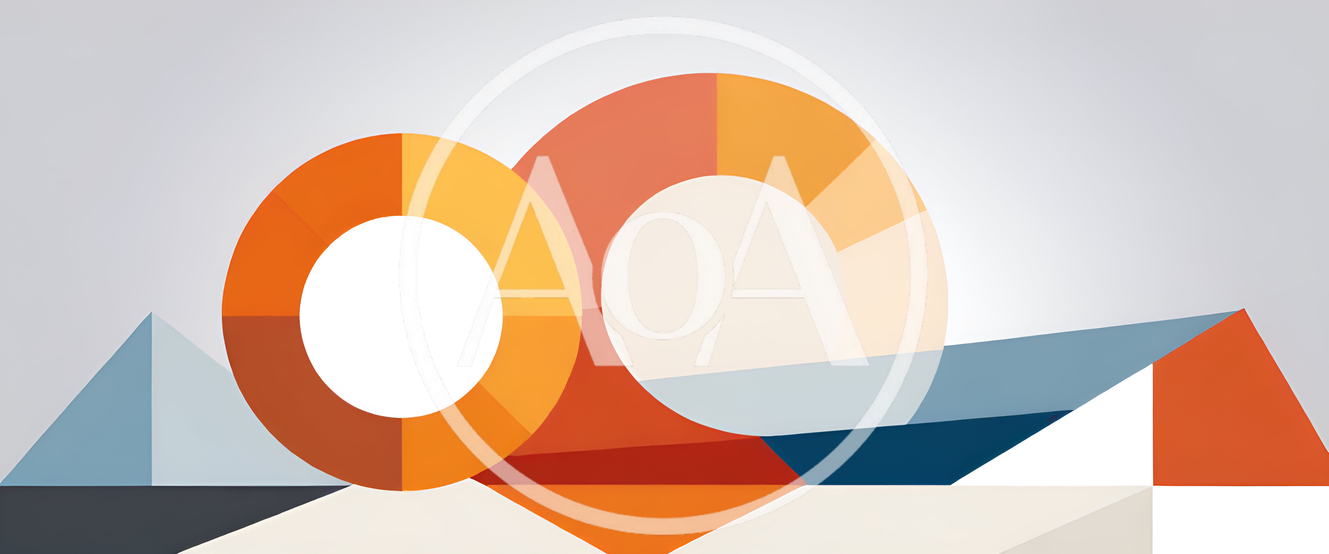 Abstract Geometric Composition With Circles And Triangles