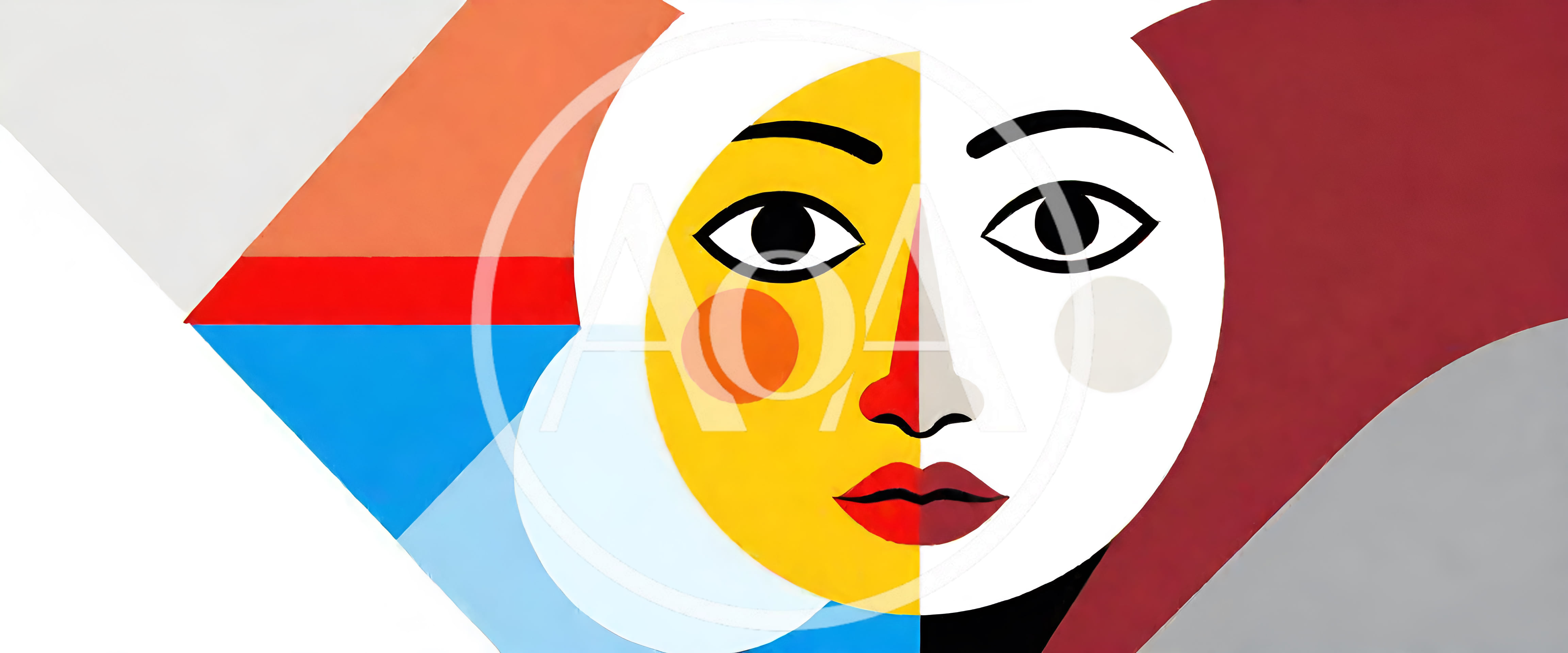 Abstract Geometric Portrait Of A Stylized Human Face