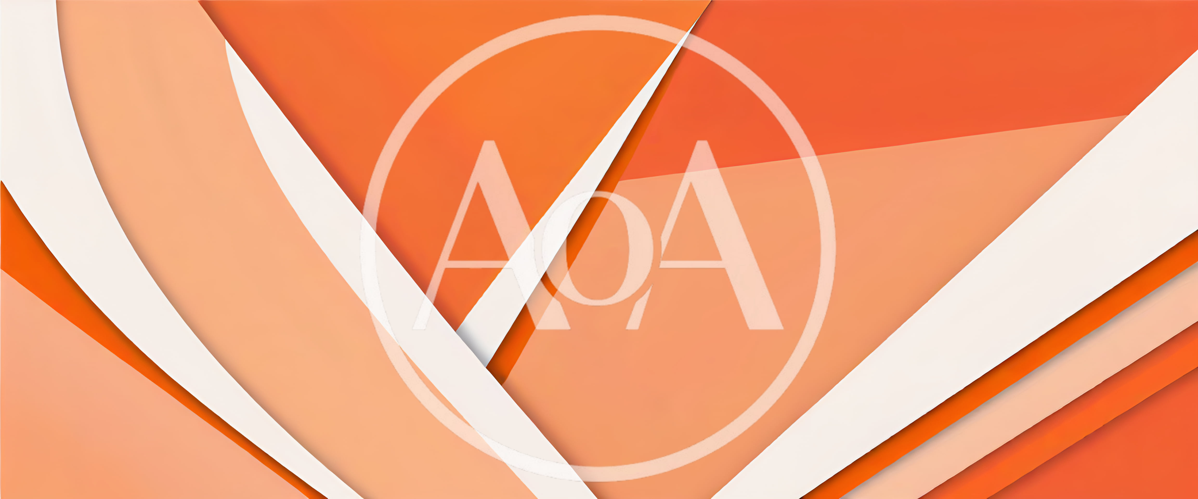 Abstract Geometric Background With Orange And White Layers