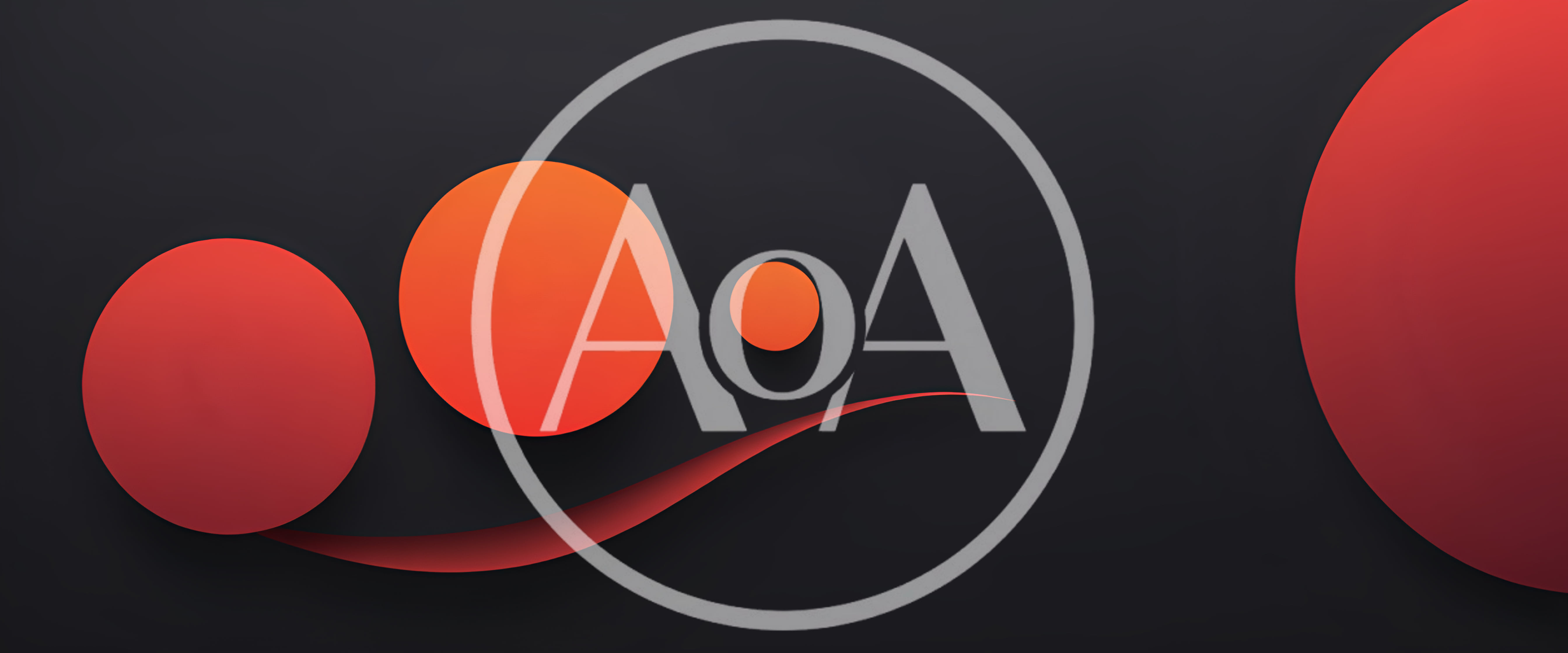 Abstract Red Circles And Flowing Wave Background