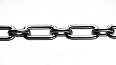Close Up Of Shiny Metal Chain Links