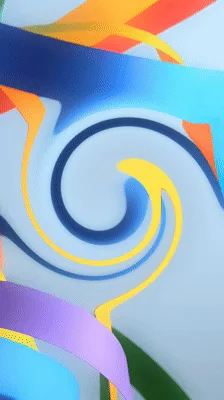 Abstract Colorful Ribbons Swirling In A Spiral Motion