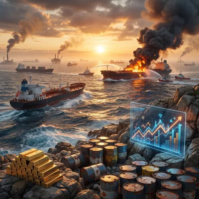 Oil Tanker Fire and Financial Market Data Visualization