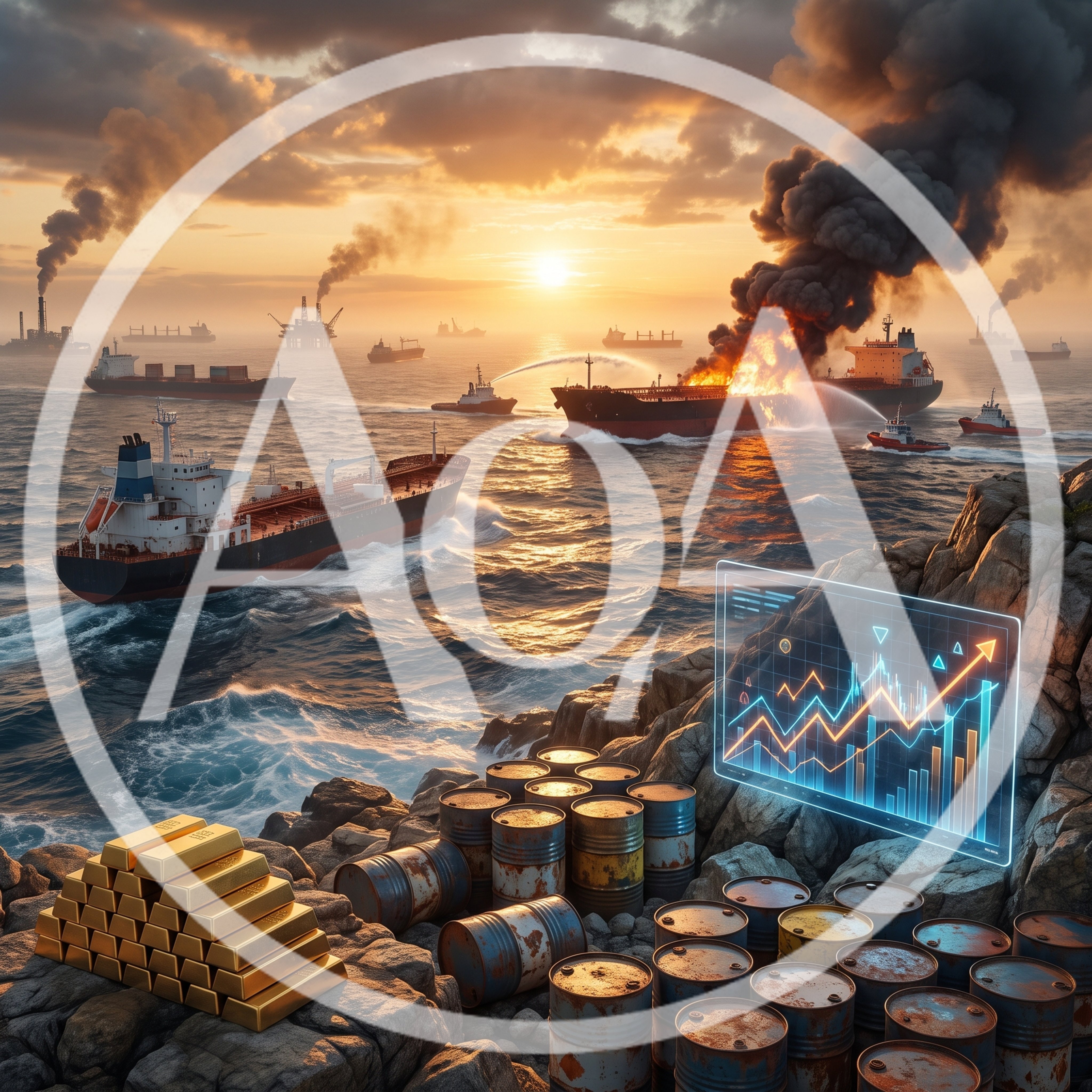Oil Tanker Fire and Financial Market Data Visualization