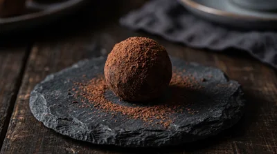 Single Chocolate Truffle Dusted With Cocoa Powder