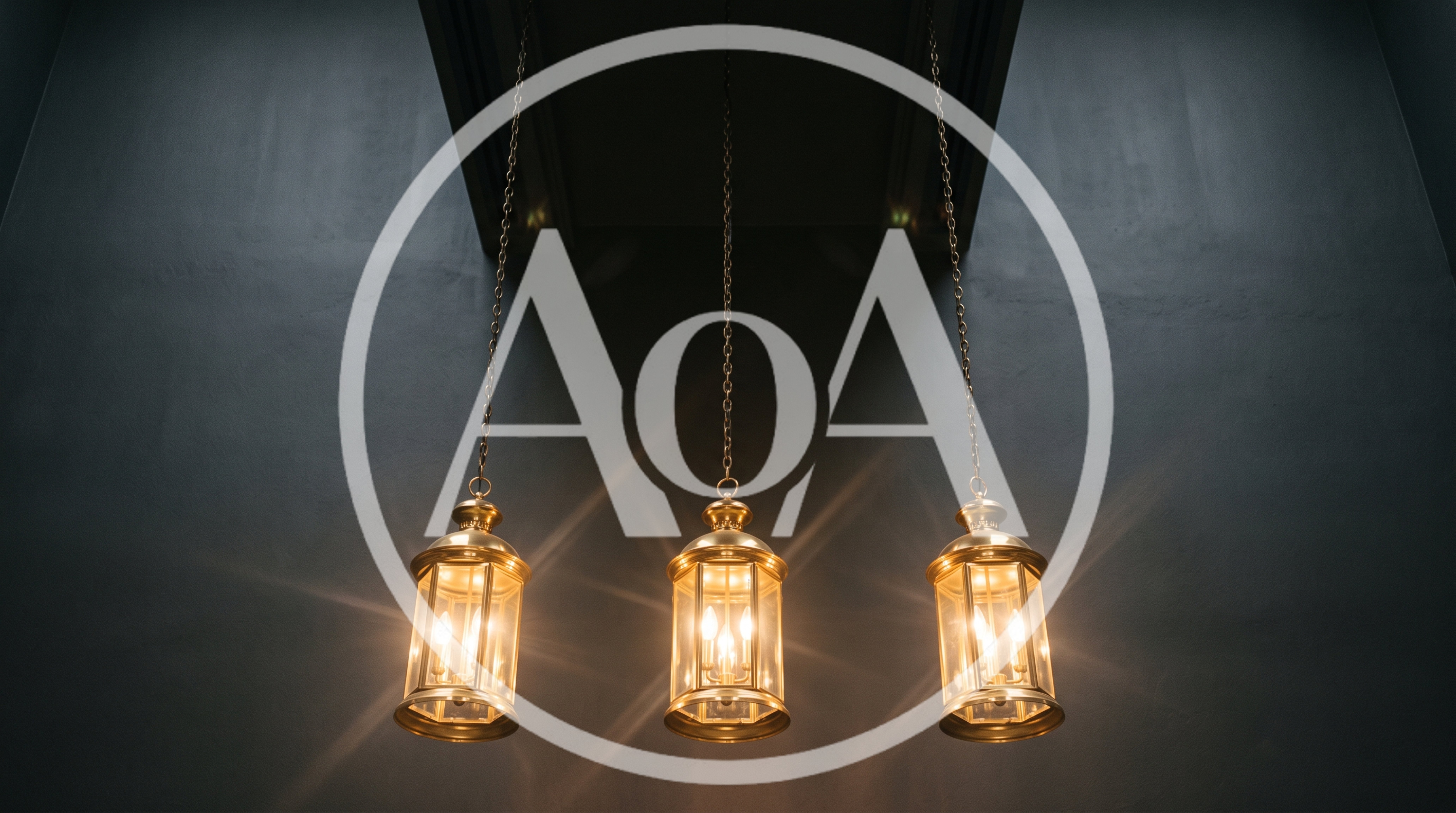Three Hanging Lantern Style Pendant Lights