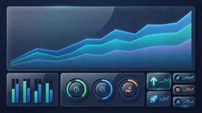 Futuristic Digital Dashboard With Data Visualization Charts