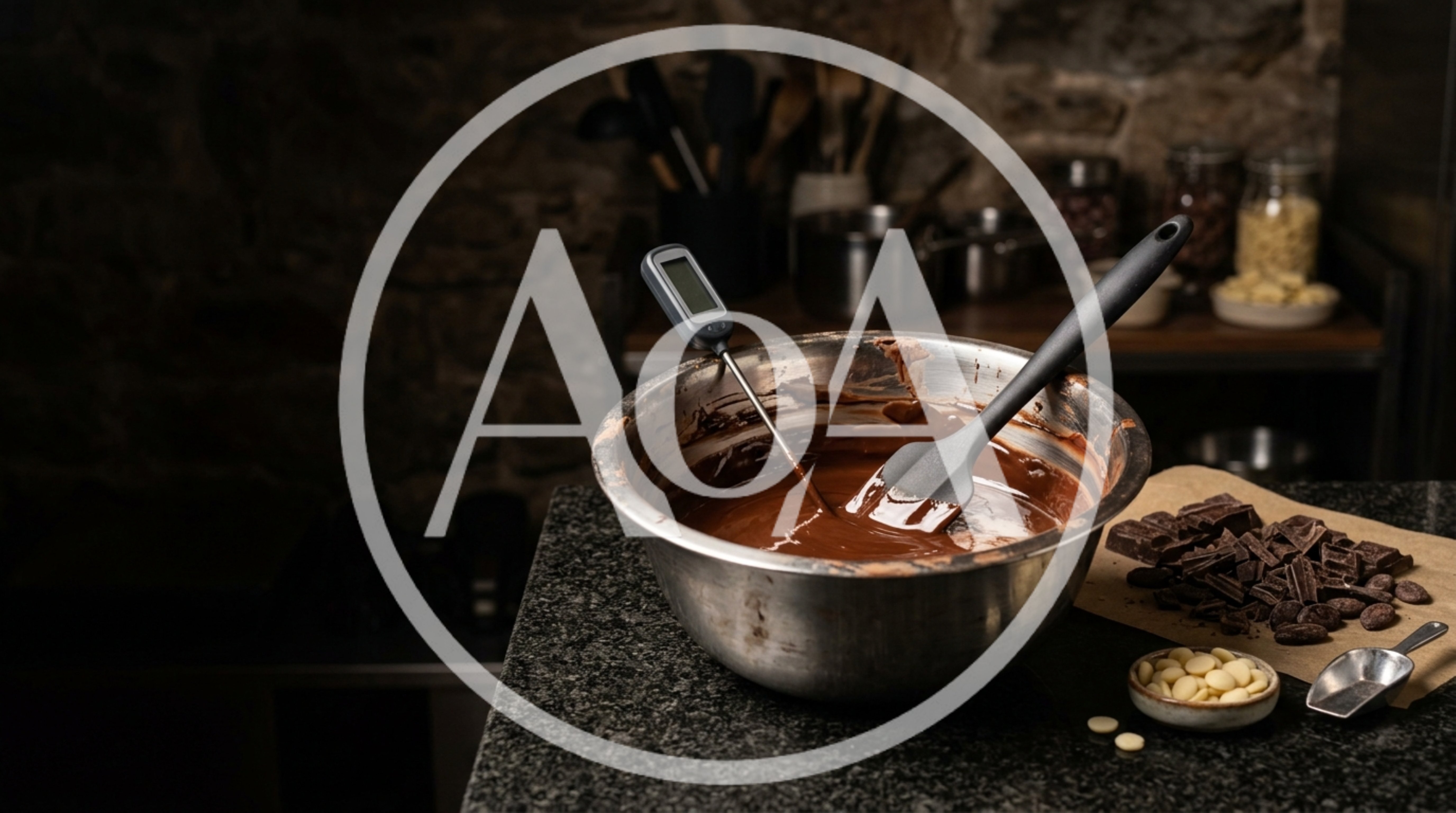 Tempering Melted Chocolate in a Professional Kitchen