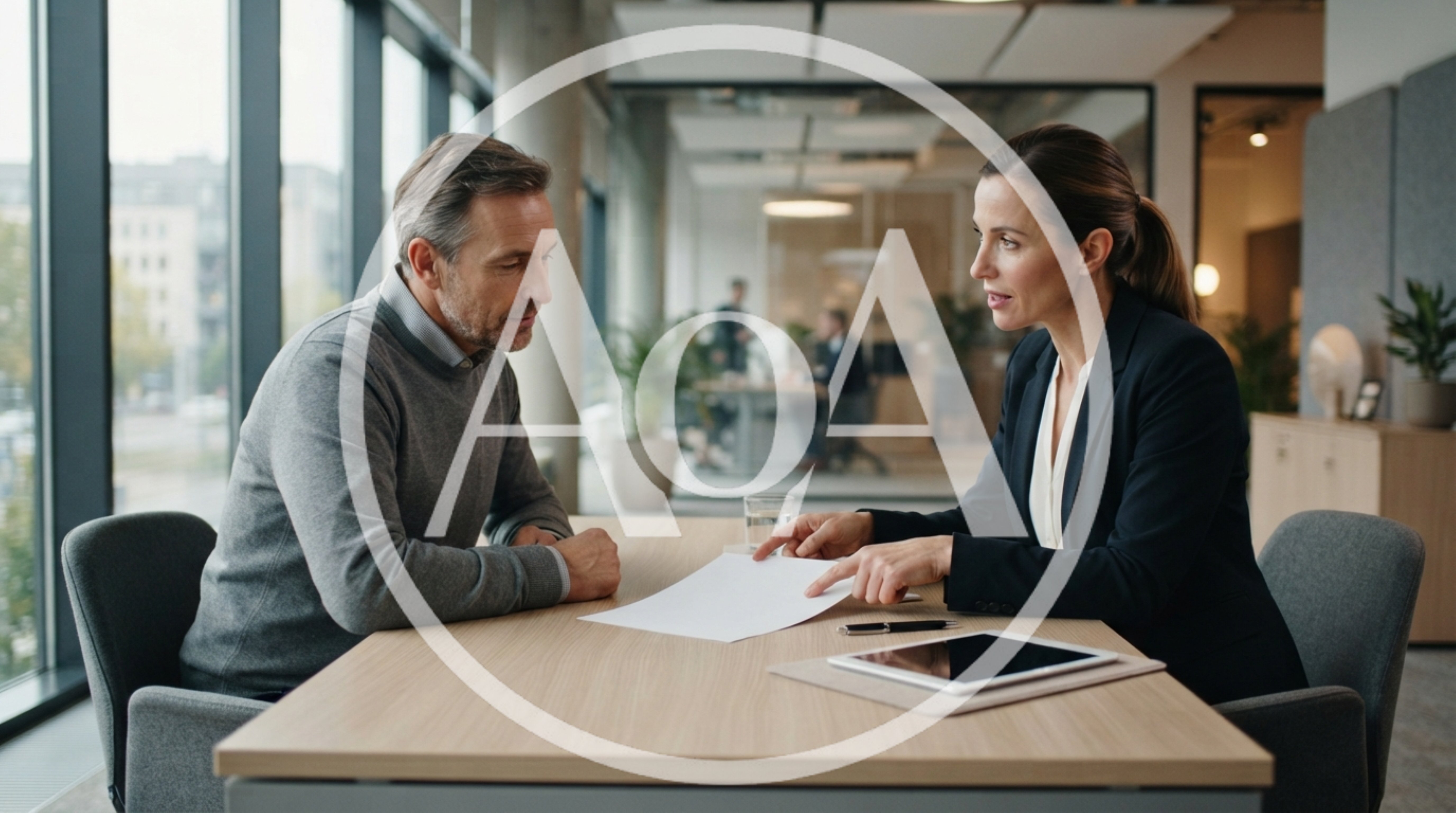Professional Business Meeting Between Consultant and Client