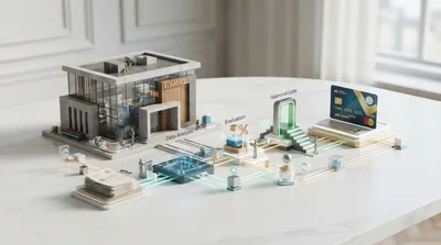 3D Financial Process Visualization with Bank and Credit Card