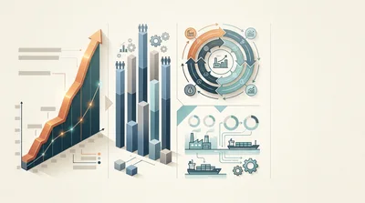 Business Infographic Elements With Charts And Data Visualization