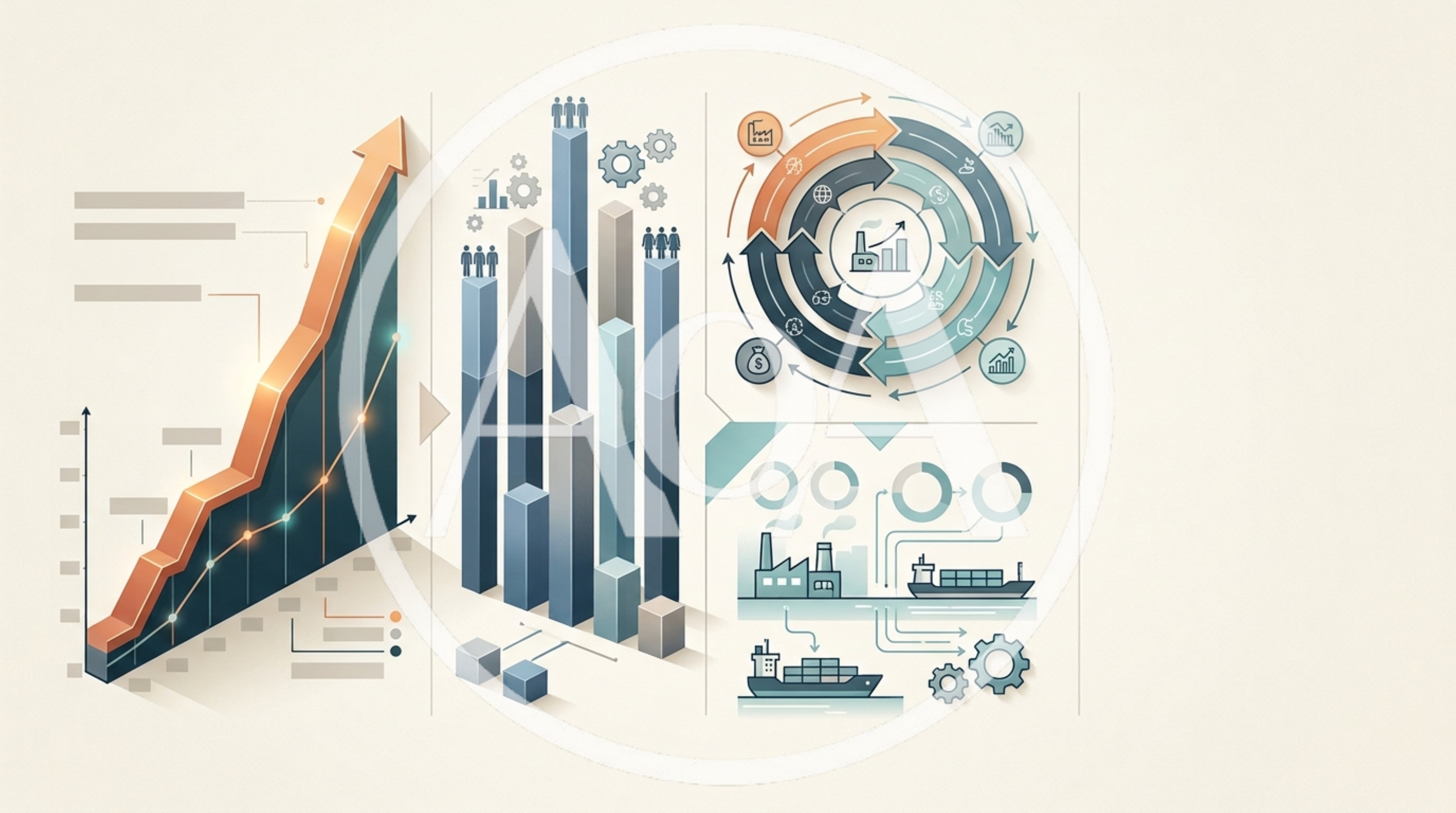 Business Infographic Elements With Charts And Data Visualization