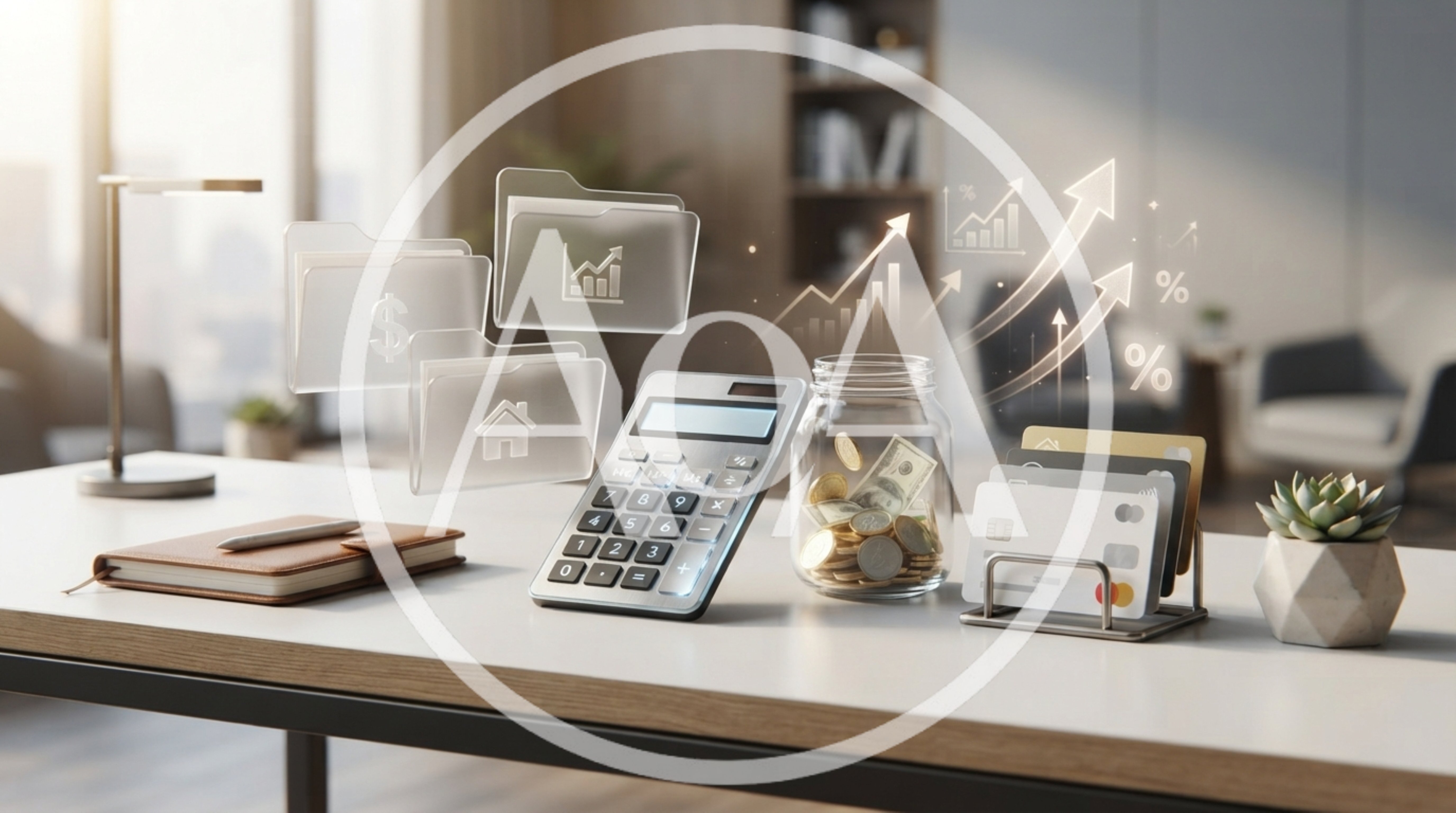 Financial Planning Concept With Calculator And Savings