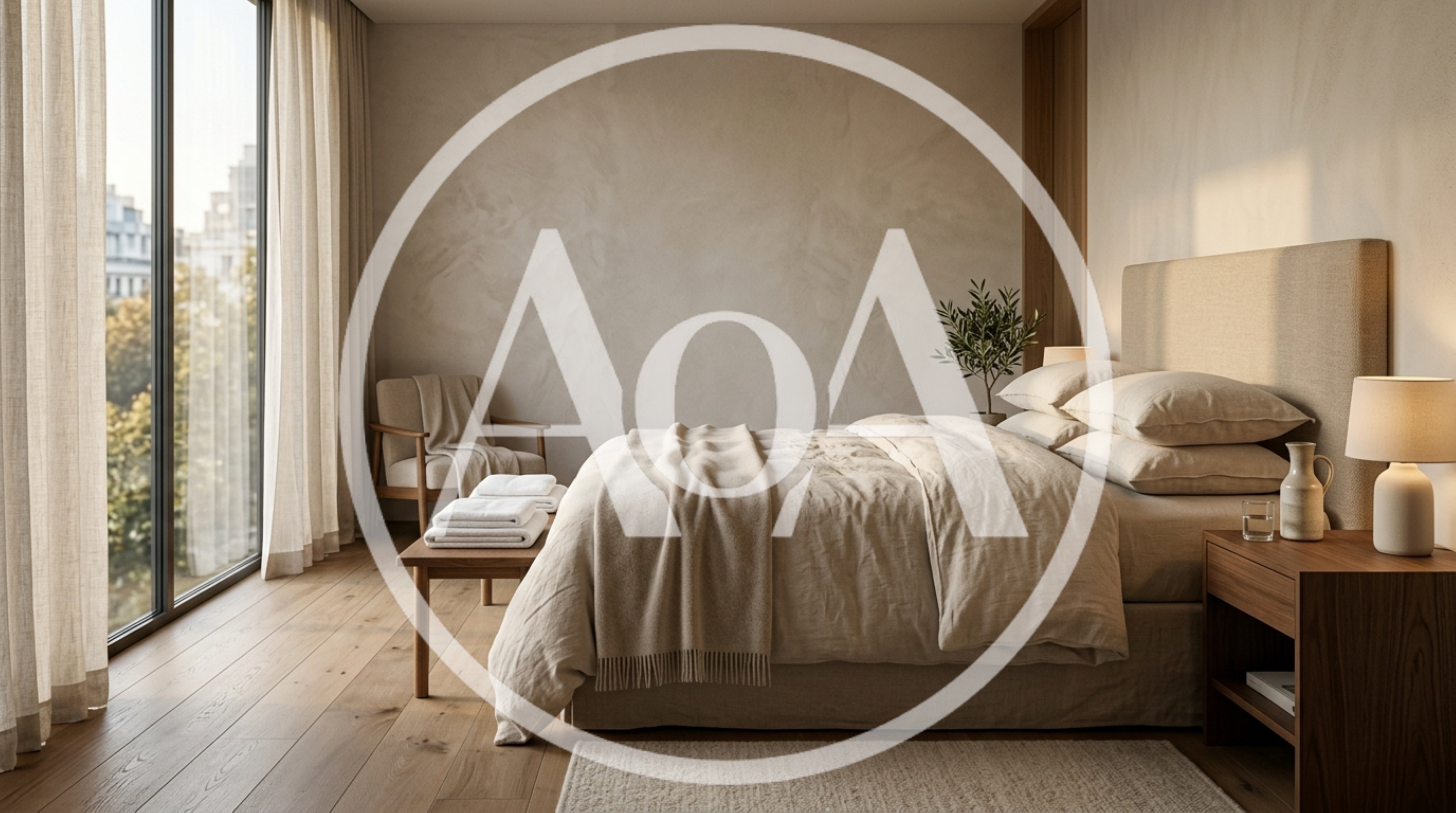 Modern Minimalist Bedroom Interior With Neutral Tones