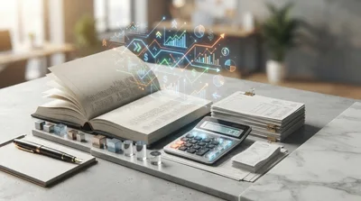 Financial Analysis Concept With Holographic Data Charts