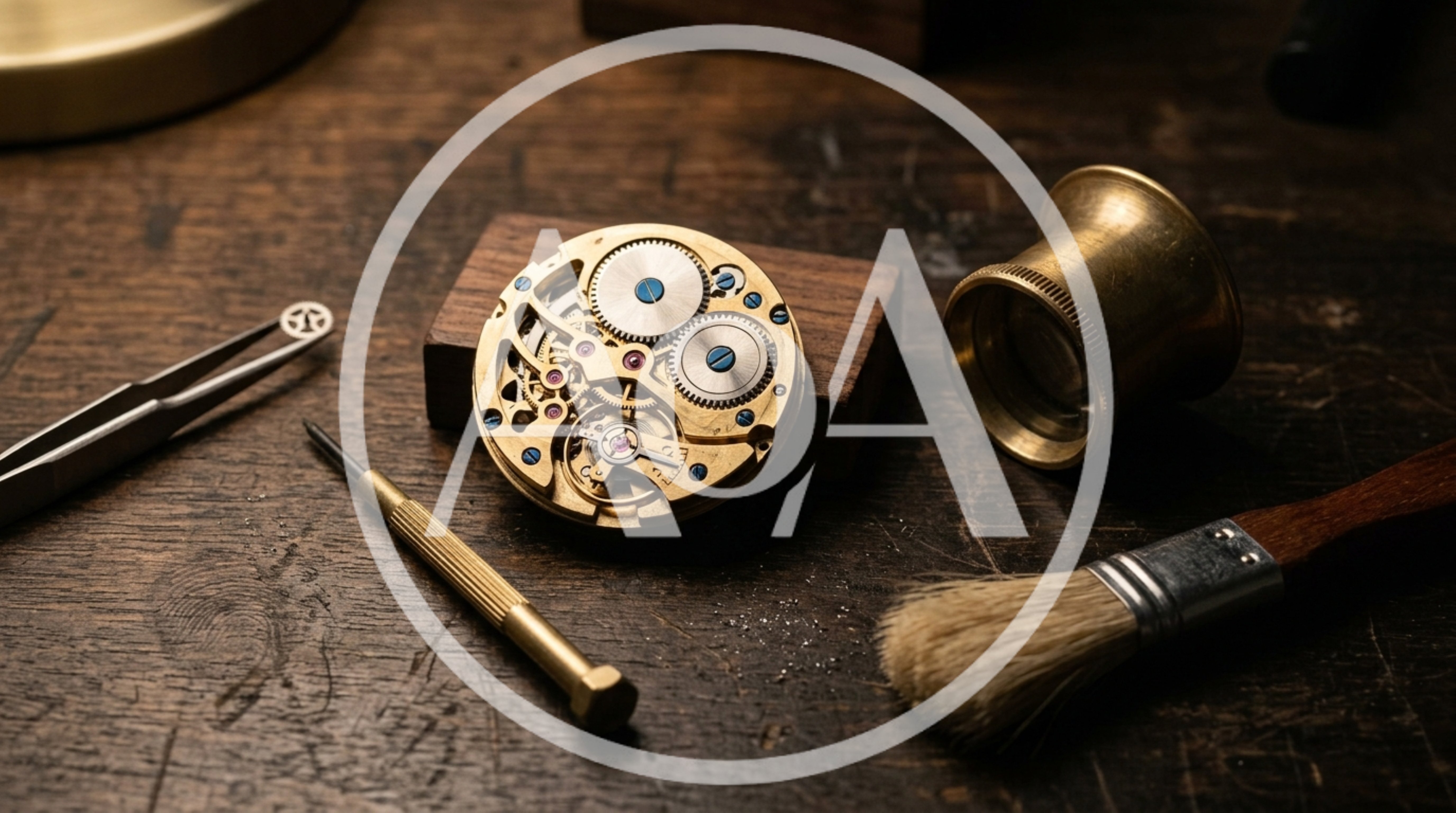 Watchmaker Repairing A Vintage Mechanical Watch Movement