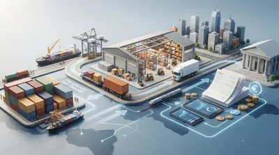 Global Supply Chain Logistics And Financial Management Concept