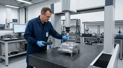 Quality Control Engineer Operating Coordinate Measuring Machine