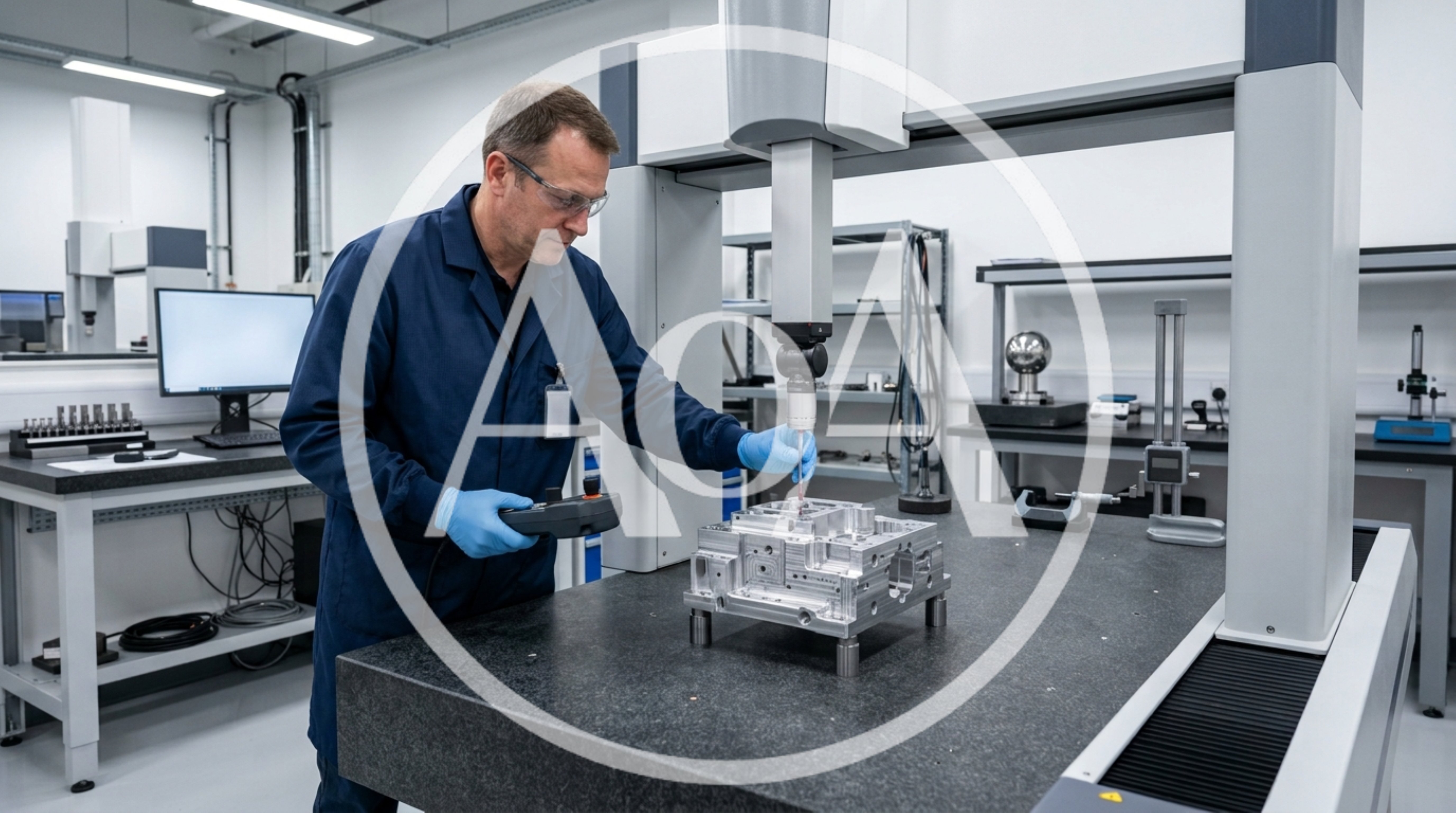 Quality Control Engineer Operating Coordinate Measuring Machine