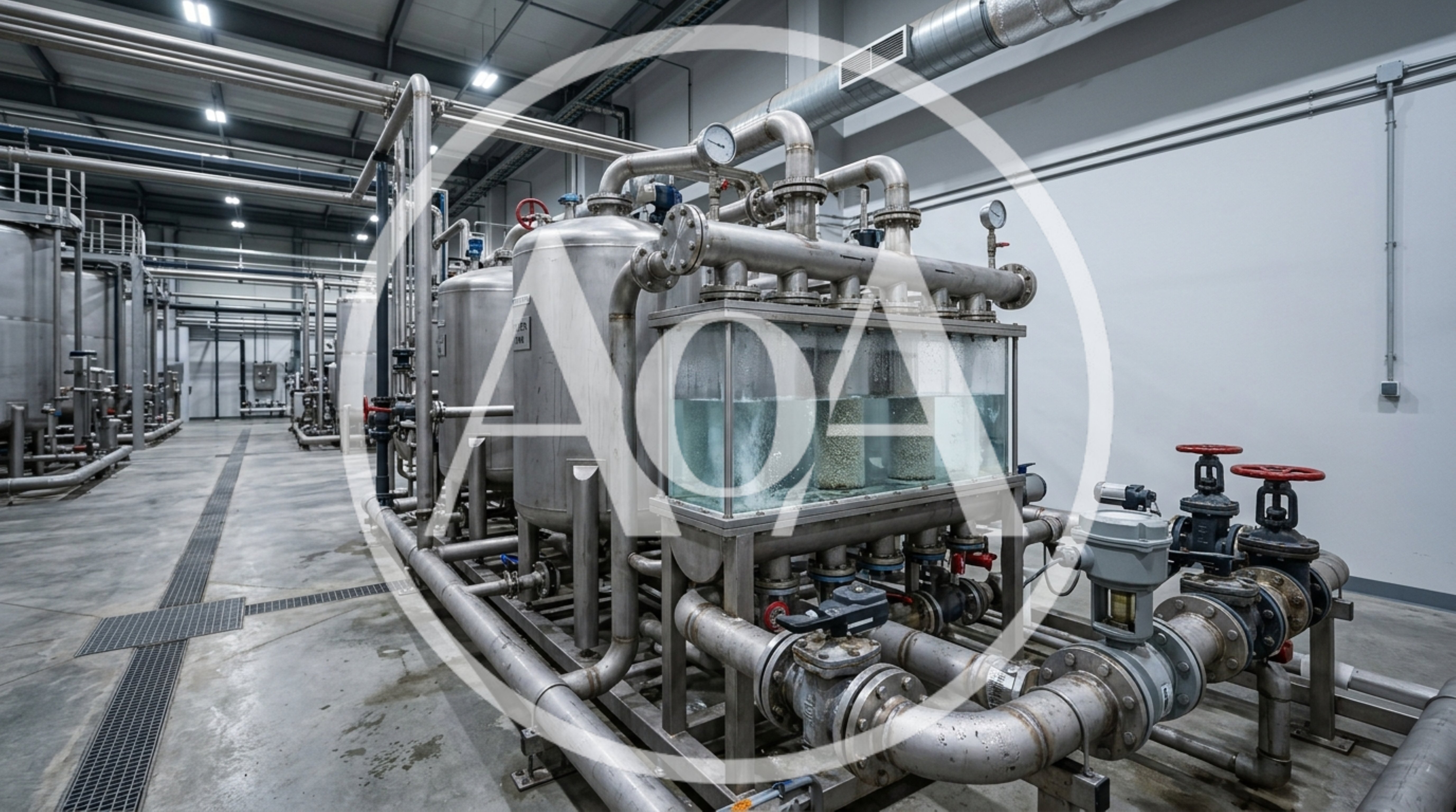 Industrial Water Filtration System In A Manufacturing Facility