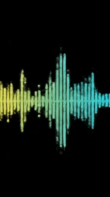 Animated Colorful Audio Waveform Visualizer On Black Background