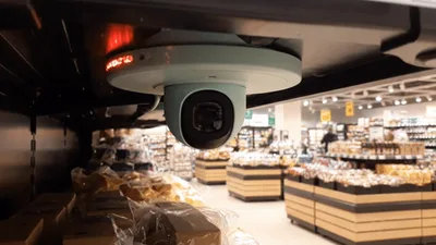 Security Camera Recording In A Grocery Store