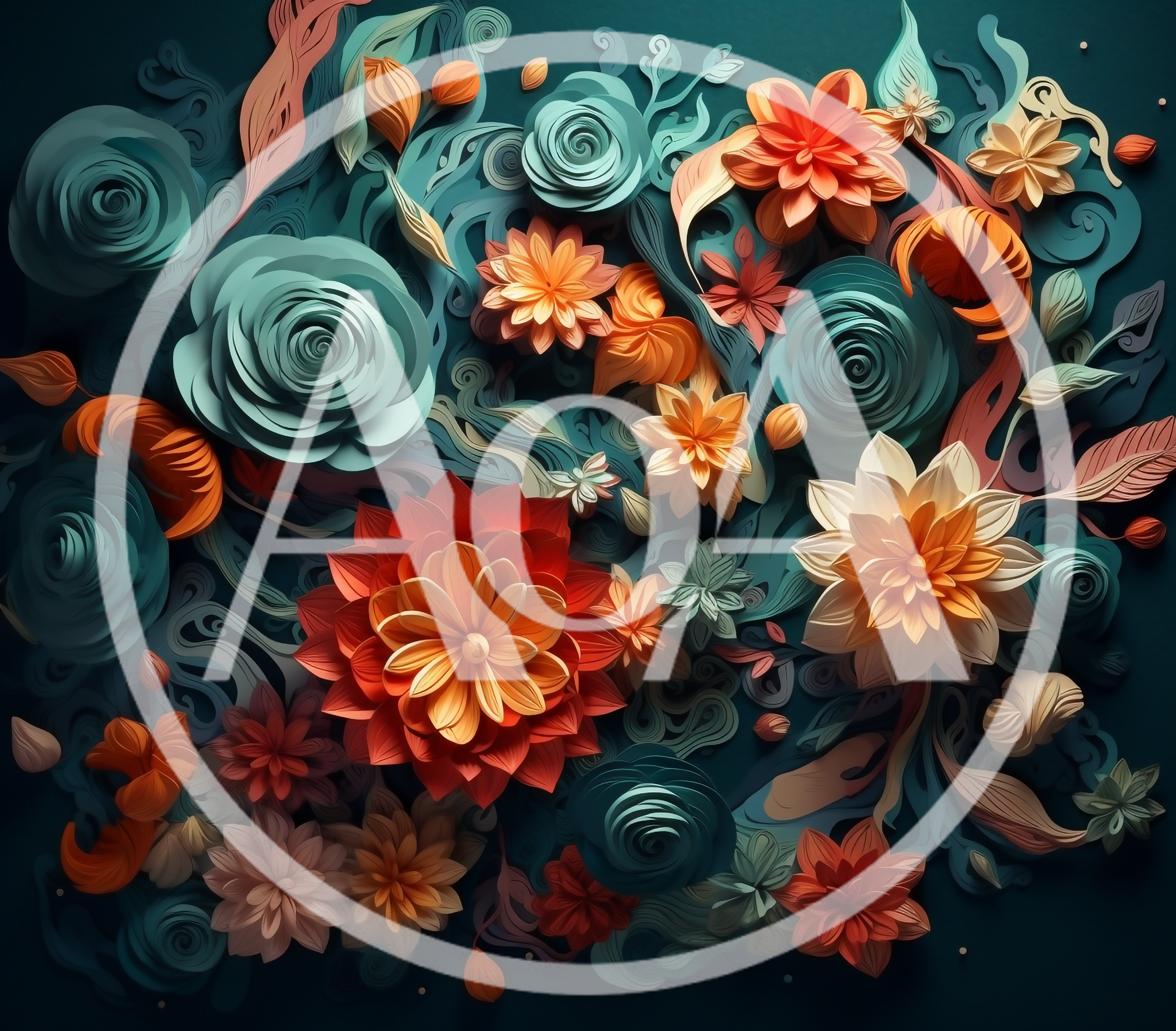 Paper Quilling Floral Art Background