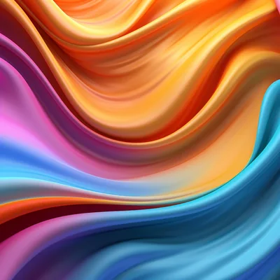 Abstract Fluid Waves With Vibrant Gradient Colors